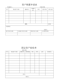 固定资产购置申请表