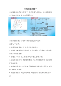 三轴伺服机械手基本动作图