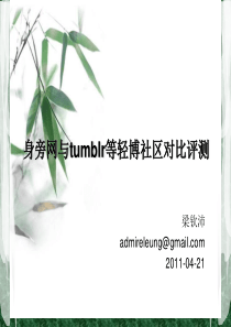 身旁网与tumblr等轻博客社区对比评测v2.0