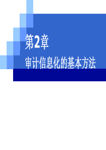 审计信息化原理与方法CH02