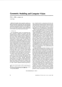 Geometric modeling and computer vision