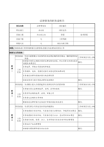 法律事务岗职务说明书