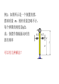 机械振动基础经典例题综述