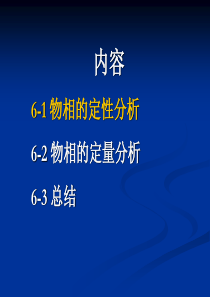 第六章 X射线物相分析