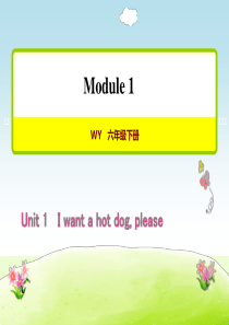 外研版六年级英语下册Module-1-Unit1-I-want-a-hot-dog--please授