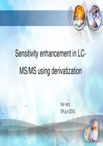 Sensitivity enhancement in LC-MSMS using derivatiz