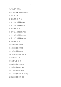 电气元件符号全集