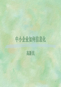 小企业如何信息化