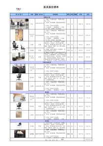 办公家具配置清单