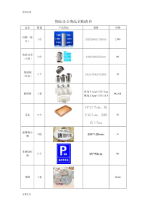 物业办公物品采购应用清单