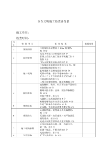 安全文明施工检查评分表