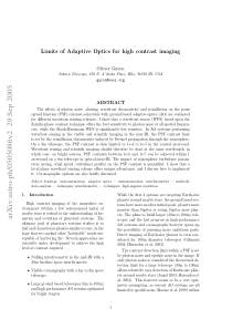 Limits of Adaptive Optics for high contrast imagin