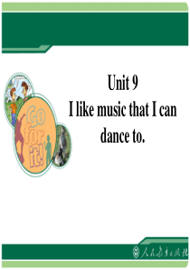 I like music that I can dance to. 教学课件(Period 1)