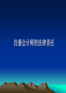 注册会计师法律责任