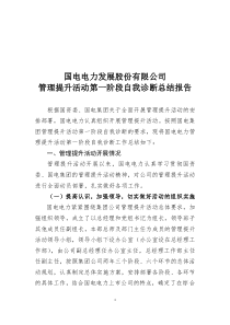 管理提升活动第一阶段自我诊断报告