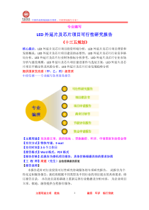 LED外延片及芯片项目可行性研究报告