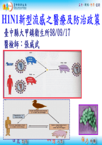 H1N1新型流感之医疗及防治政策.