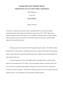 Exchange Rates and Commodity Markets