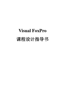 VFP课程设计指导书