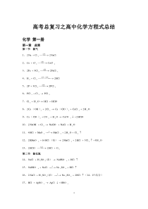 上海高中化学方程式[全]