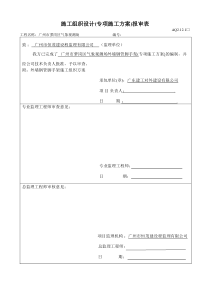 钢管脚手架(专项施工方案)报审表1