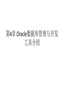 chap4_Oracle数据库管理与开发工具