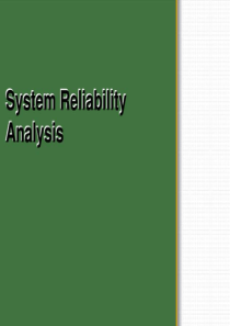 System reliability analysis