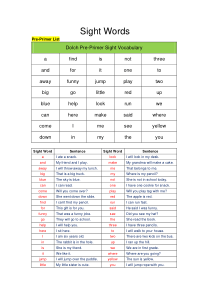 sight-words(汇总篇)