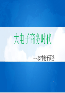 大电子商务之农村电商一模板