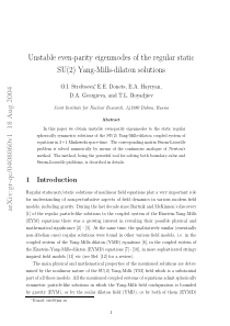 Unstable even-parity eigenmodes of the regular sta