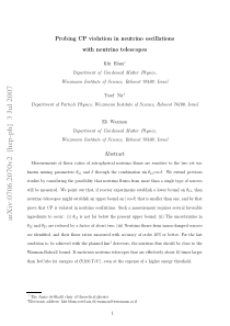 Probing CP violation in neutrino oscillations with