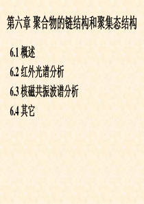 聚合物研究方法第六章聚合物的链结构和聚集态结构-1-PPT资料共84页