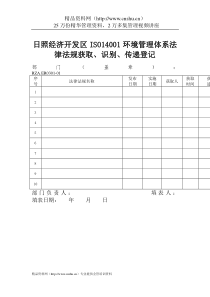 环境管理体系-法律传递