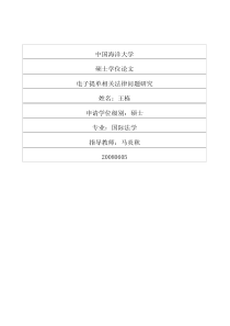 电子提单相关法律问题研究