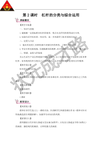 10.1.2-杠杆的分类与综合运用教案