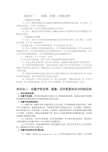 动量、冲量及动量守恒定律、碰撞、反冲现象知识点归纳总结