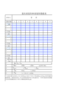 标准MSA表格