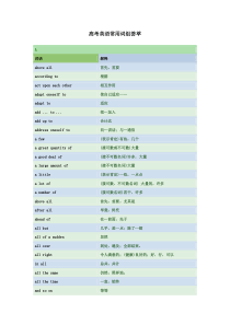 高考英语常用词组荟萃