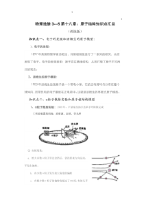 物理选修3---5第十八章：原子结构知识点汇总