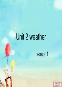 unit2-weather-新起点二年级下册英语