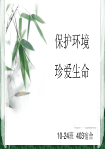 保护环境珍爱生命