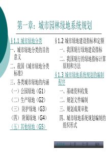 第1章城市园林绿地系统规划74+19