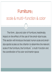 家具尺度、多功能、色彩(英文)