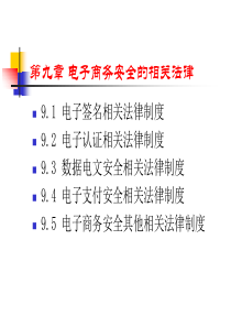 第9章电子商务安全法律ppt