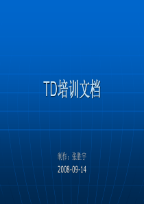 TD培训教程