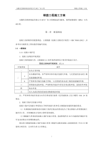 钢筋工程专业施工方案