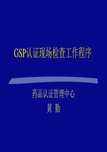 GSP论证现场检查程序