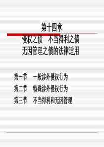 第七讲(法律适用编__涉外侵权、婚姻家庭、继承)