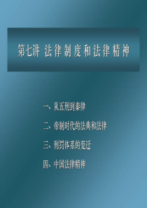 第七讲法律制度与法律精神