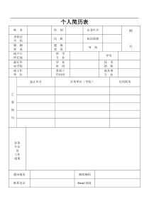 个人简历模板大全